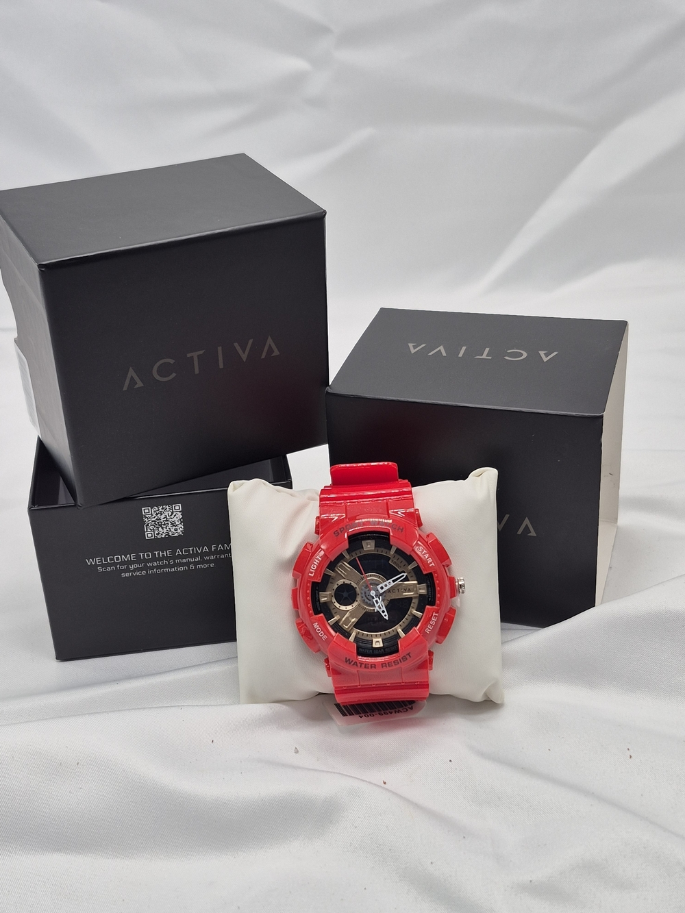 Ativa Men's Red Sport Watch - Bold Analog-Digital Design
